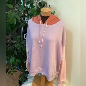 SO Goods For Life color block hooded semi cropped sweatshirt Woman’s Juniors 2X